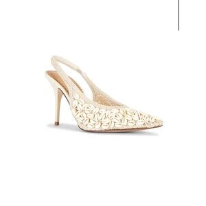 Revolve Steve Madden Andromeda Shell Pumps Slingback Beachy Bridal 9